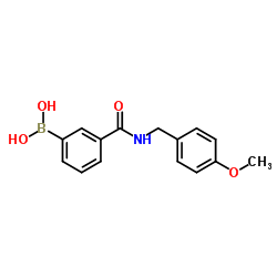 (3-((4-Methoxybenzyl)carbamoyl)phenyl)boronic acid structure