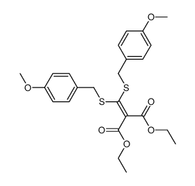 diethyl 2-[bis(4-methoxybenzylsulfanyl)methylene]malonate Structure