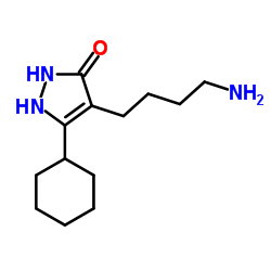 4-(4-AMINO-BUTYL)-5-CYCLOHEXYL-1,2-DIHYDRO-PYRAZOL-3-ONE Structure