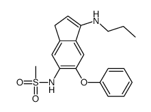 N-[6-phenoxy-1-(propylamino)-3H-inden-5-yl]methanesulfonamide结构式
