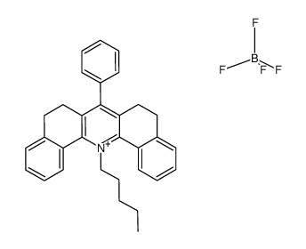 tetrafluoro-l4-borane, 14-pentyl-7-phenyl-5,6,8,9-tetrahydrodibenzo[c,h]acridin-14-ium salt Structure