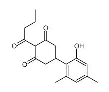2-butanoyl-5-(2-hydroxy-4,6-dimethylphenyl)cyclohexane-1,3-dione Structure