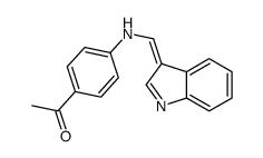 1-[4-(indol-3-ylidenemethylamino)phenyl]ethanone结构式