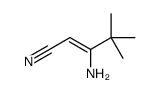 3-amino-4,4-dimethylpent-2-enenitrile Structure