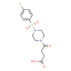 4-[4-(4-Fluoro-benzenesulfonyl)-piperazin-1-yl]-4-oxo-butyric acid Structure