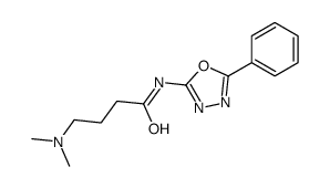 4-(dimethylamino)-N-(5-phenyl-1,3,4-oxadiazol-2-yl)butanamide结构式