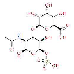 (2S,3S,4S,5R,6R)-6-[(2R,3R,4R,5R,6R)-3-acetamido-2,5-dihydroxy-6-sulfo oxy-oxan-4-yl]oxy-3,4,5-trihydroxy-oxane-2-carboxylic acid结构式