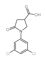 1-(3,5-二氯苯基)-5-氧代吡咯烷-3-羧酸结构式