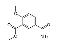 5-氨基甲酰基-2-甲氧基苯甲酸甲酯结构式