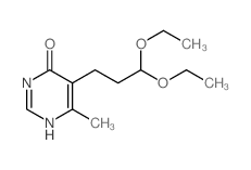 5-(3,3-diethoxypropyl)-6-methyl-1H-pyrimidin-4-one结构式