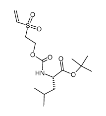 (S)-2-(2-Ethenesulfonyl-ethoxycarbonylamino)-4-methyl-pentanoic acid tert-butyl ester结构式