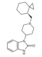 3-{1-[(4S)-spiro[2.5]oct-4-ylmethyl]piperidin-4-yl}-1,3-dihydro-2H-benzimidazol-2-one Structure