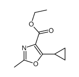 ethyl 5-cyclopropyl-2-methyl-1,3-oxazole-4-carboxylate结构式