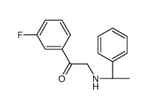 1-(3-fluorophenyl)-2-[[(1R)-1-phenylethyl]amino]ethanone结构式