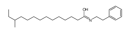 12-methyl-N-(2-phenylethyl)tetradecanamide Structure