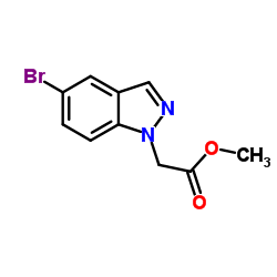 Methyl (5-bromo-1H-indazol-1-yl)acetate结构式