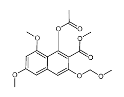 methyl 1-acetoxy-6,8-dimethoxy-3-(methoxymethoxy)naphthalene-2-carboxylate Structure