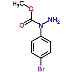 Methyl 1-(4-bromophenyl)hydrazinecarboxylate结构式