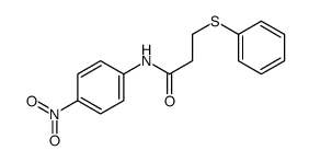 N-(4-nitrophenyl)-3-phenylsulfanylpropanamide结构式