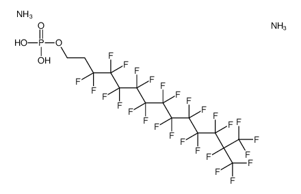 diammonium 3,3,4,4,5,5,6,6,7,7,8,8,9,9,10,10,11,11,12,12,13,14,14,14-tetracosafluoro-13-(trifluoromethyl)tetradecyl phosphate结构式