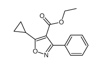 5-cyclopropyl-3-phenyl-isoxazole-4-carboxylic acid ethyl ester结构式