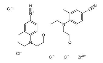 4-[ethyl(2-hydroxyethyl)amino]-3-methylbenzenediazonium,tetrachlorozinc(2-)结构式