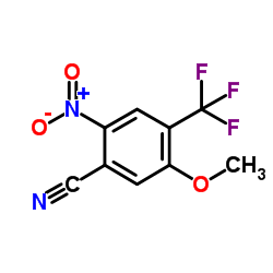 5-Methoxy-2-nitro-4-(trifluoromethyl)benzonitrile结构式