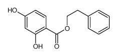 2-phenylethyl 2,4-dihydroxybenzoate Structure