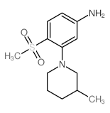 3-(3-Methylpiperidin-1-yl)-4-methylsulfonylaniline Structure
