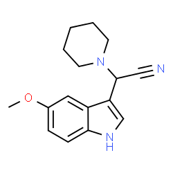 2-(5-methoxy-1H-indol-3-yl)-2-(piperidin-1-yl)acetonitrile picture