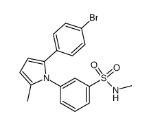 3-(2-(4-bromo-phenyl)-5-methyl-pyrrol-1-yl)-N-methyl-benzenesulfonamide结构式