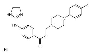 1-[4-(4,5-dihydro-1H-imidazol-2-ylamino)phenyl]-3-[4-(4-methylphenyl)piperazin-1-yl]propan-1-one,hydroiodide Structure