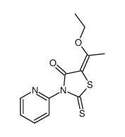 5-(1-ethoxy-ethylidene)-3-[2]pyridyl-2-thioxo-thiazolidin-4-one结构式
