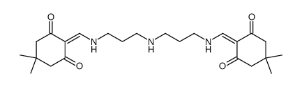 N,N'-Bis-<(4,4-dimethyl-2,6-dioxocyclohexyliden)-methylen>-1,7-diamino-4-aza-heptan结构式