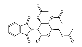 3,4,6-tri-O-acetyl-2-deoxy-2-(N-phthalimido)-β-D-glucopyranosyl bromide Structure