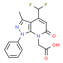 [4-(Difluoromethyl)-3-methyl-6-oxo-1-phenyl-1,6-dihydro-7H-pyrazolo[3,4-b]pyridin-7-yl]acetic acid picture