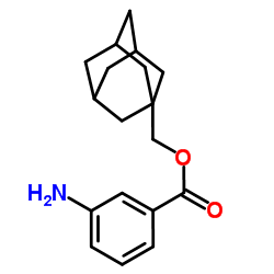 Adamantan-1-ylmethyl 3-aminobenzoate结构式