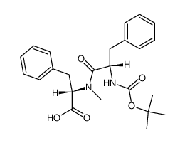 Boc-L-phenylalanyl-L-N-methylphenylalanine-OH结构式