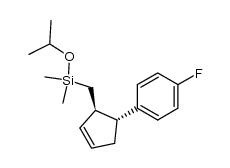 (((1R,5R)-5-(4-fluorophenyl)cyclopent-2-en-1-yl)methyl)(isopropoxy)dimethylsilane结构式