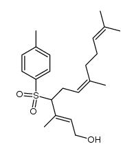 (2E,6Z)-3,7,11-Trimethyl-4-(p-tolylsulfonyl)-2,6,10-dodecatrienol Structure