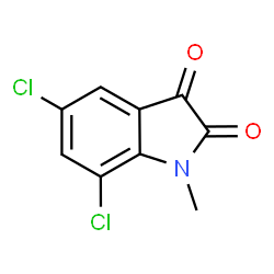 5,7-Dichloro-1-methyl-1H-indole-2,3-dione结构式