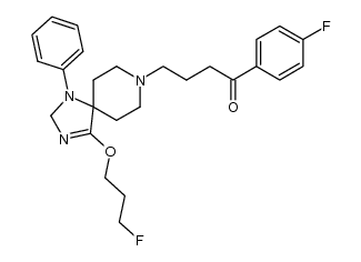 8-[4-(4-fluorophenyl)-4-oxobutyl]-1-phenyl-4-(3-fluoropropoxy)-1,3,8-triazaspiro[4.5]dec-3-ene Structure