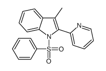 1-(benzenesulfonyl)-3-methyl-2-pyridin-2-ylindole结构式
