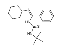 N-tert-Butyl-N'-(N-cyclohexylbenzimidoyl)thioharnstoff Structure