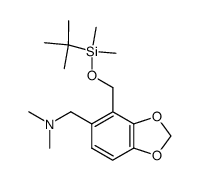 N,N-dimethyl-2-((tert-butyldimethylsiloxy)methyl)-3,4-(methylenedioxy)benzylamine结构式