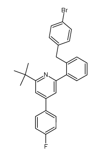 2-(2-(4-bromobenzyl)phenyl)-6-(tert-butyl)-4-(4-fluorophenyl)pyridine结构式