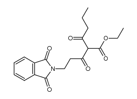 1,3-Dihydro-β,1,3-trioxo-α-(1-oxobutyl)-2H-isoindol-2-pentansaeure-ethylester Structure