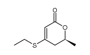 (+)-4-Ethylthio-6-methyl-5,6-dihydro-2-pyrone结构式