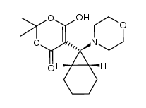 2,2-Dimethyl-5-(exo-7-morpholinio-cis-bicyclo[4.1.0]hept-7-yl)-4-oxo-4H-1,3-dioxin-6-olat Structure