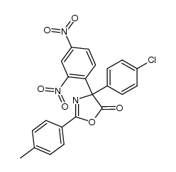 4-(4-chlorophenyl)-4-(2,4-dinitrophenyl)-2-(4-methylphenyl)-5(4H)-oxazolone Structure